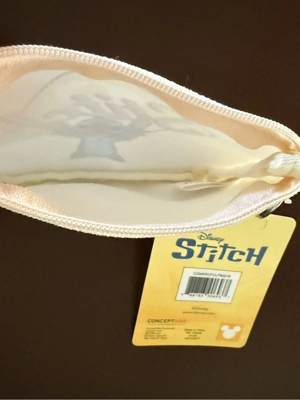 Disney Cream Coin Purse with Stitch *NEW
